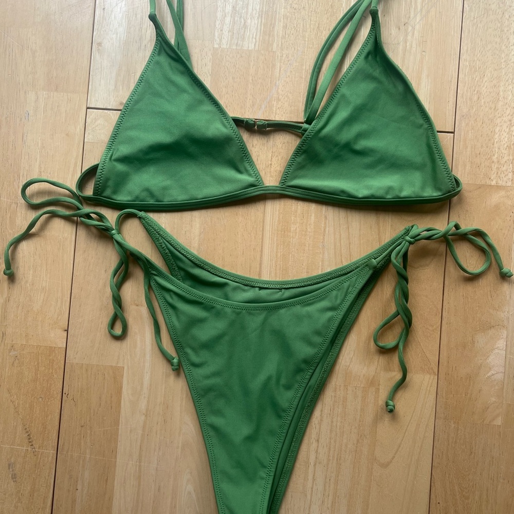 Lahana Green Tie Bikini Set